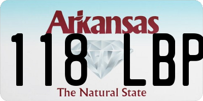 AR license plate 118LBP