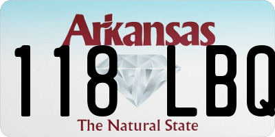 AR license plate 118LBQ