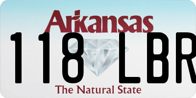 AR license plate 118LBR