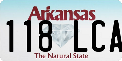 AR license plate 118LCA