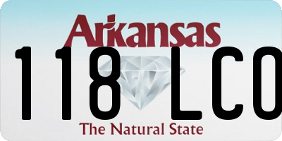 AR license plate 118LCO