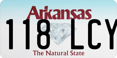 AR license plate 118LCY