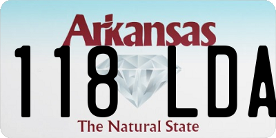 AR license plate 118LDA