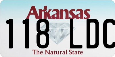 AR license plate 118LDC