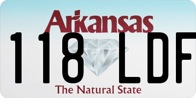 AR license plate 118LDF