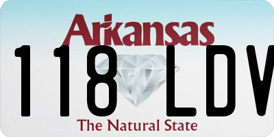 AR license plate 118LDV