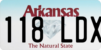 AR license plate 118LDX