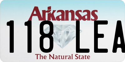 AR license plate 118LEA