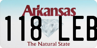 AR license plate 118LEB