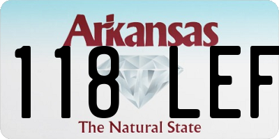 AR license plate 118LEF