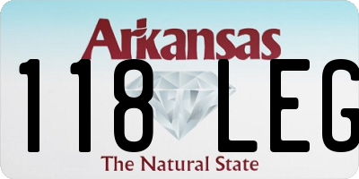 AR license plate 118LEG