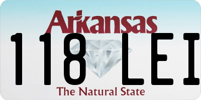 AR license plate 118LEI