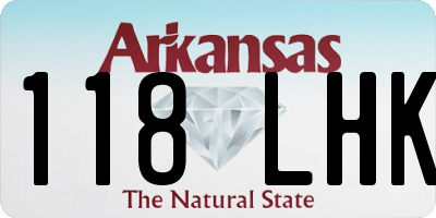 AR license plate 118LHK