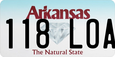 AR license plate 118LOA