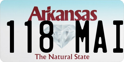 AR license plate 118MAI