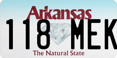 AR license plate 118MEK