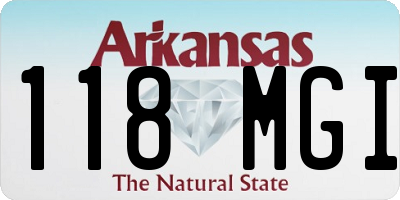 AR license plate 118MGI