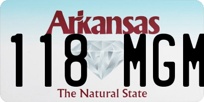 AR license plate 118MGM