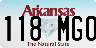 AR license plate 118MGO