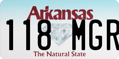 AR license plate 118MGR