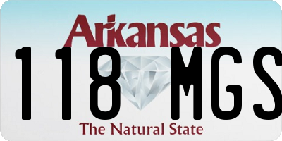 AR license plate 118MGS