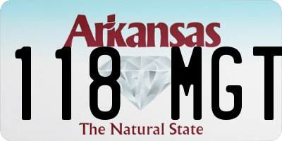 AR license plate 118MGT