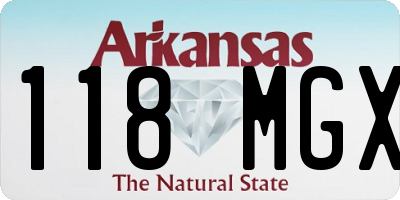 AR license plate 118MGX