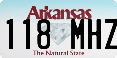 AR license plate 118MHZ