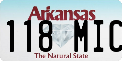 AR license plate 118MIC