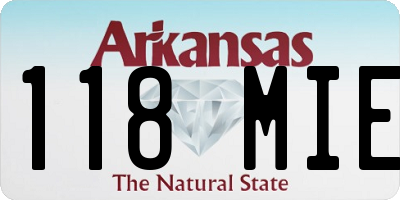 AR license plate 118MIE
