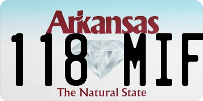 AR license plate 118MIF