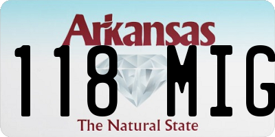 AR license plate 118MIG
