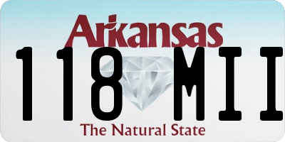 AR license plate 118MII