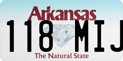 AR license plate 118MIJ