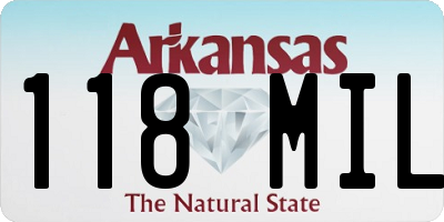 AR license plate 118MIL