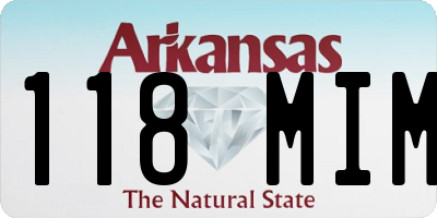 AR license plate 118MIM
