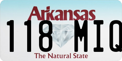 AR license plate 118MIQ