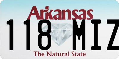 AR license plate 118MIZ