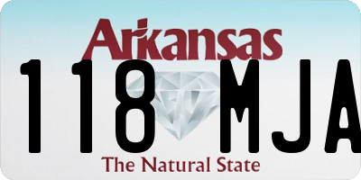 AR license plate 118MJA