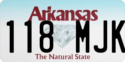 AR license plate 118MJK