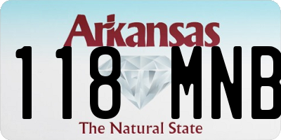 AR license plate 118MNB