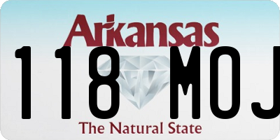 AR license plate 118MOJ