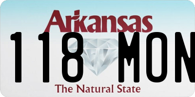 AR license plate 118MON