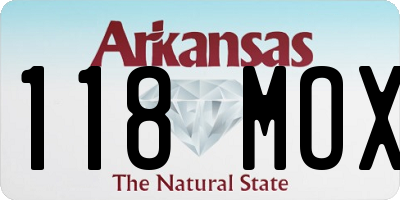 AR license plate 118MOX