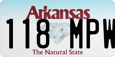AR license plate 118MPW