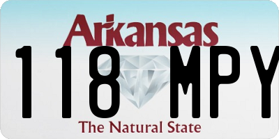 AR license plate 118MPY