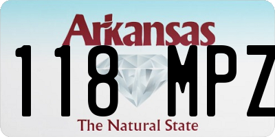 AR license plate 118MPZ