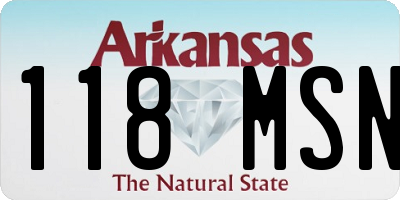 AR license plate 118MSN