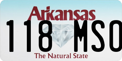 AR license plate 118MSO