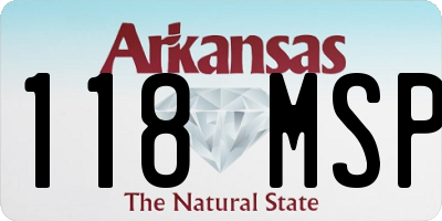 AR license plate 118MSP